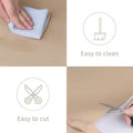 GoHooked beige EVA anti-slip fridge mat roll, waterproof and cuttable shelf liner for kitchen cabinets and drawers.