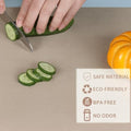 GoHooked beige EVA anti-slip fridge mat, washable, waterproof, BPA-free, cuttable shelf liner for kitchen use.