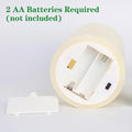 GoHooked BIANCO transparent acrylic LED tea light candle base with battery compartment open.