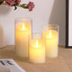 BIANCO Acrylic LED Tea Light Candles Set of 3 â€“ Flameless Flickering Battery Operated Decorative Candles, Smokeless Safe Lights for Home DÃ©cor, Diwali, Pooja, Weddings & Parties