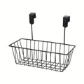 GoHooked Bianco black metal over door hanging basket organizer. Perfect for cabinets, pantries, bathrooms, and bedrooms.
