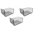 GoHooked Bianco black metal wire under shelf storage basket, 16 inch, pack of 2. Ideal for kitchen, pantry, or closet organization.