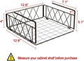 GoHooked Bianco black metal under shelf basket, 12.6" W x 12.6" D x 5.1" H, for cabinet storage.