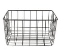 GoHooked Bianco black steel wire utility basket with curved handles, 15" L x 11.75" W x 8" H