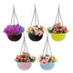 Bianco Plastic Hanging Rattan Planter, Multicolor, Pot Diameter-7.1 Inch, Pot Height - 4.8 Inch, Pot Thickness -3 mm, Chain Length -13 inch Approx., 5 Pieces