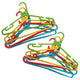 BIANCO Kids Clothes Hangers with Smooth Finish and Non-Slip Grooves Pack of 10 | Baby Clothes Hanger Wardrobe Storage Organizer | Durable Plastic Hanger for Baby, Toddler Clothes (Multicolor)