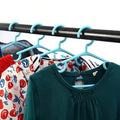 GoHooked BIANCO multicolor plastic kids hangers with non-slip grooves and smooth edges. Pack of 5.