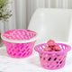BIANCO Plastic Storage Net Basket with Zip Closure â€“ Multipurpose Mesh Organizer for Fruits, Vegetables, Essentials â€“ Durable, Lightweight & Breathable Design for Home & Pantry Use (Pink)