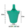 GoHooked Bianco multicolor plastic hanging pot for balcony, 20.5 cm long, 14.5 cm wide, 12.5 cm deep.