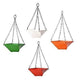 Bianco Plastic Twister Flower Hanging Pots Set for Plants Garden, Balcony (9 x 9 x 4.5 Inch, Multicolour) - Pack of 4