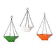 Bianco Plastic Twister Flower Hanging Pots Set for Plants Garden, Balcony (9 x 9 x 4.5 Inch, Multicolour) - Pack of 3