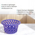 GoHooked BIANCO purple plastic storage net basket with open weave design and sturdy rim.