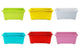 Bianco Rectangular Plastic Pots for Plants, Jupiter Flower Pots for Home, Window Display, Garden (35 x 18.5 x 15 cm) (Multicolor) (Pack of 6)
