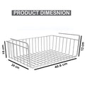 GoHooked Bianco silver wire mesh under shelf storage basket with handle, 16 inch length, 10cm height.
