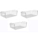 Bianco Under Shelf Basket 16 Inch Wire Rack Cabinet Storage Basket | Metal Storage Basket for Home Storage Under Cabinet Drawer | Space Saving Under Shelf Storage Rack (Pack of 2, Silver)