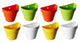 Go Hooked Bianco Wall Hanging Pot Set (Multicolor)(Set of 8)