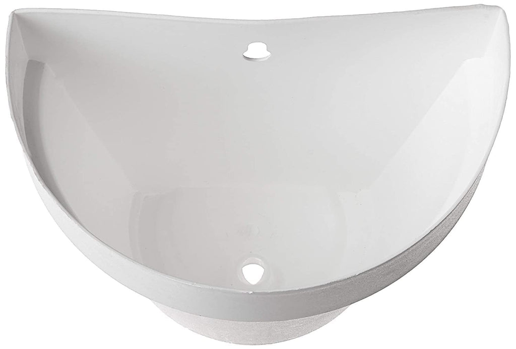 Go Hooked Bianco wall hanging pot set, white plastic, curved design with drainage hole, set of 4