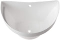 Go Hooked Bianco wall hanging pot set, white plastic, curved design with drainage hole, set of 4