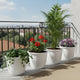 Bianco Plastic DURE Flower Pot for Gardening, Indoor/Outdoor Planter-White (10 INCH)(Pack of 4)