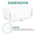 GoHooked BIANCO white metal wire undershelf storage basket, 16 inch, pack of 3. Ideal for cabinets, pantries, and closets.