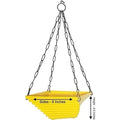 GoHooked Bianco yellow plastic twister hanging pot, 9 inches, ideal for gardens and balconies.