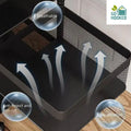 Go Hooked black 3-layer mesh storage trolley with square design, ideal for fruits, vegetables, and kitchen organization.