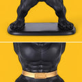GoHooked black polyresin bulldog statue with gold belt, dual serving trays for storage and decor.