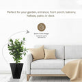 GoHooked 18 inch black diamond planter with stone-look design. Perfect for indoor or outdoor use.