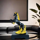 Go Hooked Rearing Horse Statue Feng Shui Victory & Success Polyresin Figurine with Gold Accents 30 Cm | Galloping Horse Vastu-Approved Stallion for Wealth, Career Growth Home Office Décor (Matt Black)