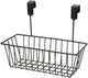 Over Door Hanging Basket | Hanging Cabinet Storage Organizer for Kitchen Accessories, Bathroom,Pantry|Office(Set of 1,Black)(Iron)