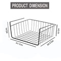 Go Hooked black powder coated iron under shelf basket, 12-inch, set of 2. Ideal for kitchen storage.