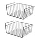 Go Hooked 12-inch Under Shelf Basket (Powder Coated Iron, Black) (Set of 2)