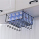 Go Hooked Multifunctional Metal Storage Basket for Home Storage Under Cabinet Drawer Black Durable Stylish Versatile Heavy Duty Elegant Multi Purpose Space Saving Pack of 1 Powder Coated Iron 12 Inch