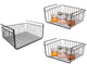 Go Hooked Multipurpose Under Shelf Basket/Coated Iron Under Cabinet Storage Organizer Rack Shelf/Under shelf Organizer Rack For Kitchen, Bedroom (Combo, Pack of 3) (2 Pcs - 12" & 1 Pc - 16") (Black)