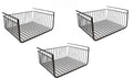GoHooked set of 3 black powder coated iron under shelf baskets for kitchen and pantry storage
