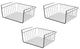 Go Hooked 12 Inch Under Shelf Basket Powder Coated Iron Black Powder Coated Iron for Maximum Storage Efficiency Optimize Your Space for Kitchen and Pantry Home and Office Set of 3