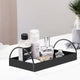 Go Hooked Elegant Iron Vanity Tray Graceful Organization for Your Essentials Stylish Storage Solution Contemporary Iron Vanity Tray with Handles Add a Touch of Glamour
