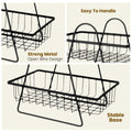 GoHooked black metal 2-tier fruit basket with open wire design for countertop storage. Features a stable base and easy-to-handle design.