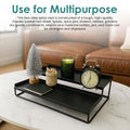 GoHooked black metal 2-tier standing organizer rack for countertop or vanity storage. Powder coated iron.