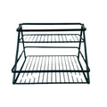 GoHooked black metal 2-tier standing rack organizer for spices, bathroom essentials, or cosmetics.