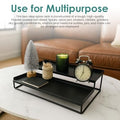 GoHooked black metal 2-tier standing rack for countertop organization, spices, or bathroom essentials.