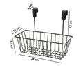 GoHooked black metal multipurpose cabinet door organiser basket, ideal for kitchen or pantry storage. Set of 2.