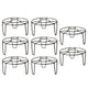 Go Hooked Flower Pot Stand for Balcony | Gamla Stand | Plant Stand for Indoor Living Room | Planter Stand (Black, Pack of 8)