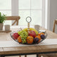 Go Hooked Fruit Storage Basket for Kitchen Counter 27cm | Metal Wire Organizer Basket with Detachable Wooden Handle | Multipurpose Storage for Fruits & Vegetables | Rust Resistant Iron Shelf Basket