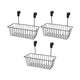 Bianco Over Door Hanging Basket | Under Shelf | Metal Multipurpose Cabinet Door Organizer | Bathroom Cabinet Holder| Side Basket Hanging Organizer (Pack of 3, Black)