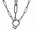 GoHooked black metal hanging chain with hook for planters, 7.5 inch pots. Ideal for garden and balcony use.