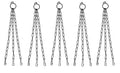 GoHooked black metal hanging chains for plants, bird feeders, and decor. 12-inch length, set of 5.