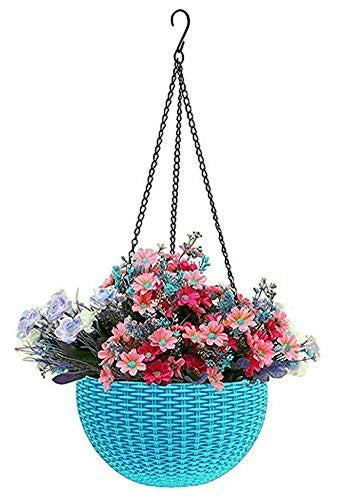 GoHooked 12-inch black metal hanging chains for plant baskets, bird feeders, and decor. Set of 5.
