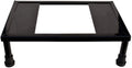 GoHooked black metal universal microwave oven stand with adjustable feet. Sturdy and rust-free.