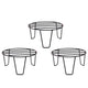 Go Hooked Flower pot stand | Gamla stand | Plant Pot stand for balcony, indoor plants, terrace, living room (Black, Pack of 3)